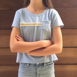 White Fawn by Tilly's Blue Tee with Stripe